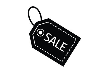 Sale label icon Silhouette Vector bundle  illustration, Sale label  tag Silhouette 
