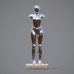 3D model of elite female swordswoman, decorative sigil base