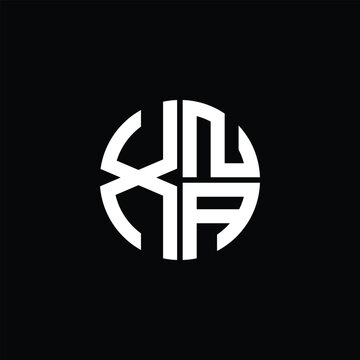 XNA logo XNA icon XNA monogram XNA letter minimalist Circle flat Unique modern abstract logo design.