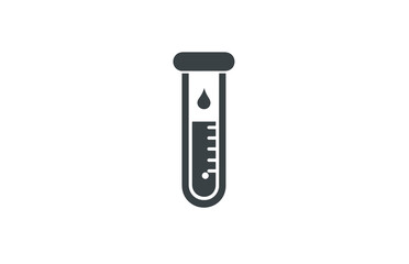 Simple Gray Test Tube Illustration