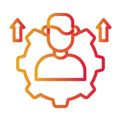 Professional Development Color gradient illustration vector icon which can easily modify or edit 
