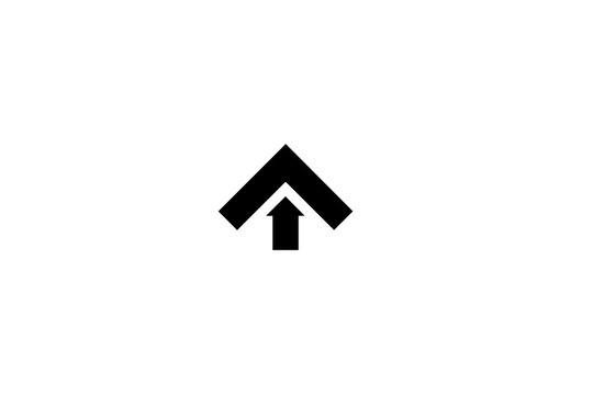 Minimalistic Upward Arrow Symbol on Blank Textured Background Conveying Direction and Progress