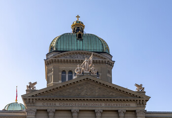 Obraz premium Bern Switzerland parliament building detail