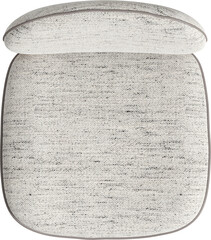Top view of wooden upholstered chair