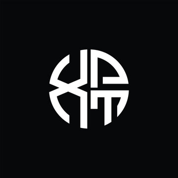 XPT logo XPT icon XPT monogram XPT letter minimalist Circle flat Unique modern abstract logo design.