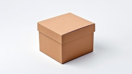 a pristine white box sits isolated on a clean background, its rectangular shape and crisp edges accentuated by the stark contrast, perfect for e-commerce product photography, packaging design 