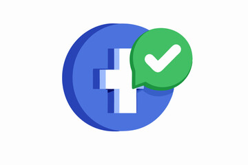 Obraz premium blue button with a man symbol