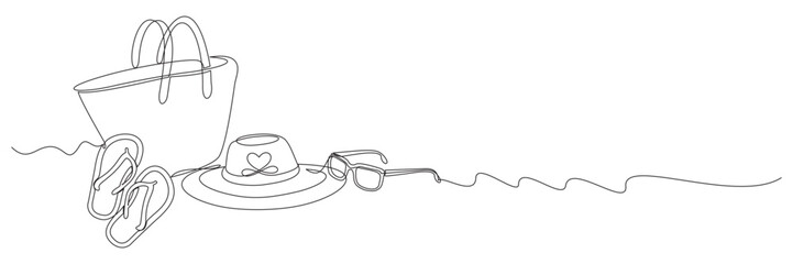 summer line art style illustration 1