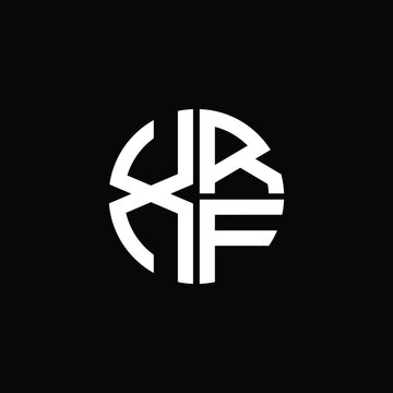 XRF logo XRF icon XRF monogram XRF letter minimalist Circle flat Unique modern abstract logo design.