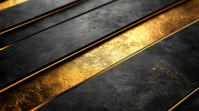 black elements and gold with silver metal decor