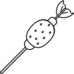Fruit Skewer line art vector
