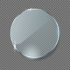 vector of Clear, shiny acrylic sheet. Transparent plastic panel. Realistic glare and reflection on a see-through surface. Ideal for showcasing objects or designs.