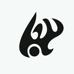 Vector illustration black flames abstract