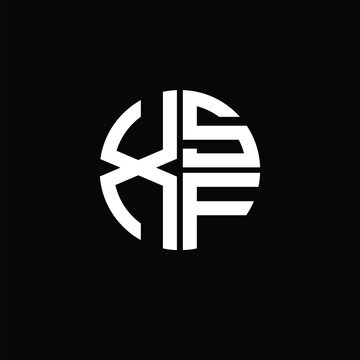 XSF logo XSF icon XSF monogram XSF letter minimalist Circle flat Unique modern abstract logo design.