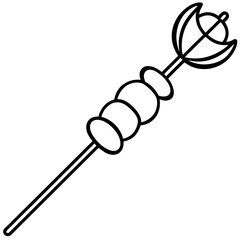 Fruit Skewer line art vector