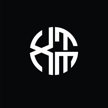 XTM logo XTM icon XTM monogram XTM letter minimalist Circle flat Unique modern abstract logo design.