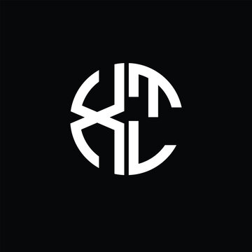 XTL logo XTL icon XTL monogram XTL letter minimalist Circle flat Unique modern abstract logo design.