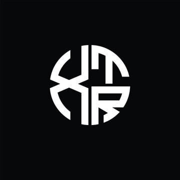 XTR logo XTR icon XTR monogram XTR letter minimalist Circle flat Unique modern abstract logo design.
