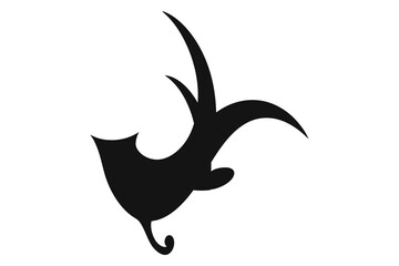 Obraz premium --horn-decor-silhuette---vector-art-illustriton-wh.eps