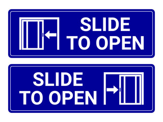 Slide to Open Door Sign Set