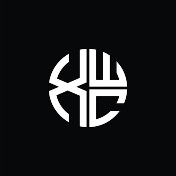 XWC logo XWC icon XWC monogram XWC letter minimalist Circle flat Unique modern abstract logo design.