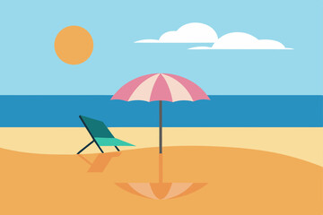 beach with umbrella