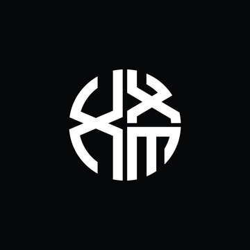 XXM logo XXM icon XXM monogram XXM letter minimalist Circle flat Unique modern abstract logo design.