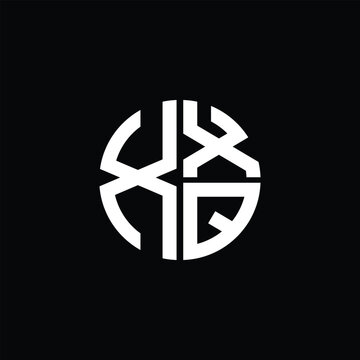 XXQ logo XXQ icon XXQ monogram XXQ letter minimalist Circle flat Unique modern abstract logo design.