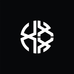 XXX logo XXX icon XXX monogram XXX letter minimalist Circle flat Unique modern abstract logo design.