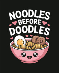 Ramen Vector T-Shirt Design Art & Illustration, Hoodie, Bag, Sticker and more use