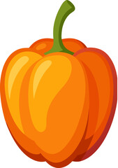 Habanero pepper isolated on vector art illustration