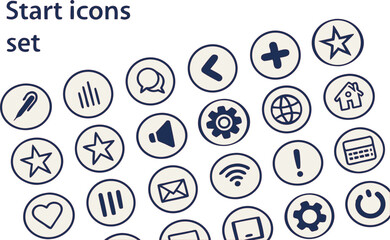 set of vector icons of easter eggs