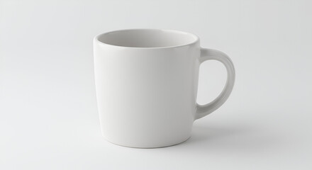 Fototapeta premium White Coffee Mug Simple Elegant Design on white background
