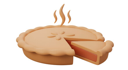 Warm Apple Pie Delicious Recipe  Images on white background