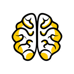 Abstract Brain Icon Vector for Tech and AI.