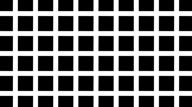 Transition of rotating overlapping squares grid pattern 