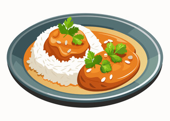 Delicious Indian Chicken Tikka Masala with Rice