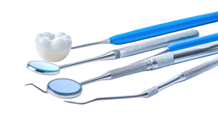 Healthy tooth and toothbrush, essential tools for effective dental hygiene oral care