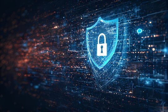 Cybersecurity background"
"Data protection concept"
"Digital lock security interface"
"Hacker and data network visualization"
"Cyber network technology background