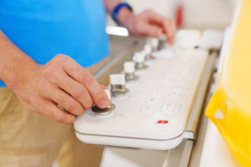 installation and start-up, testing of the Angiograph on the control panel.