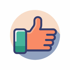 Thumbs Up Icon Positive Feedback Approval Gesture