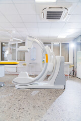 Angiograph in the medical office. Modern medicine.