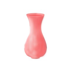 pink vase isolated on white background