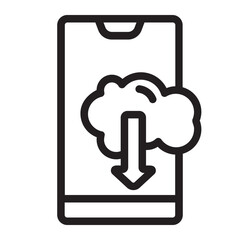 smartphone line icon