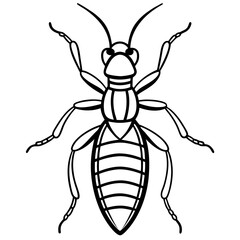 Termite line art vector