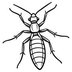 Termite line art vector