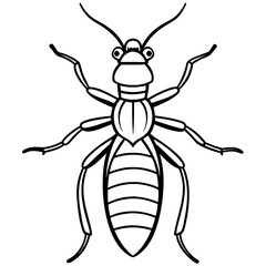 Termite line art vector