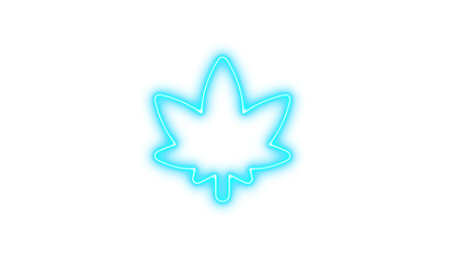 Glowing neon maple leaf symbol, creating a vibrant and modern look