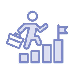 Career Growth duotone line icon, vector, pixel perfect, illustrator file 
