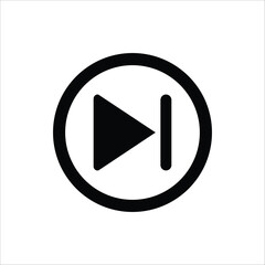 Forward button icon. Double arrow glyph icon. Navigation pointer, indicator. Vector illustration isolated on white background.	